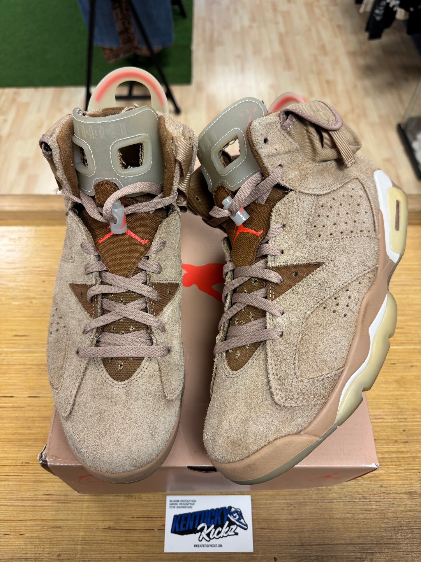 Jordan 6 Retro “Travis Scott British Khaki” (Sz 12)