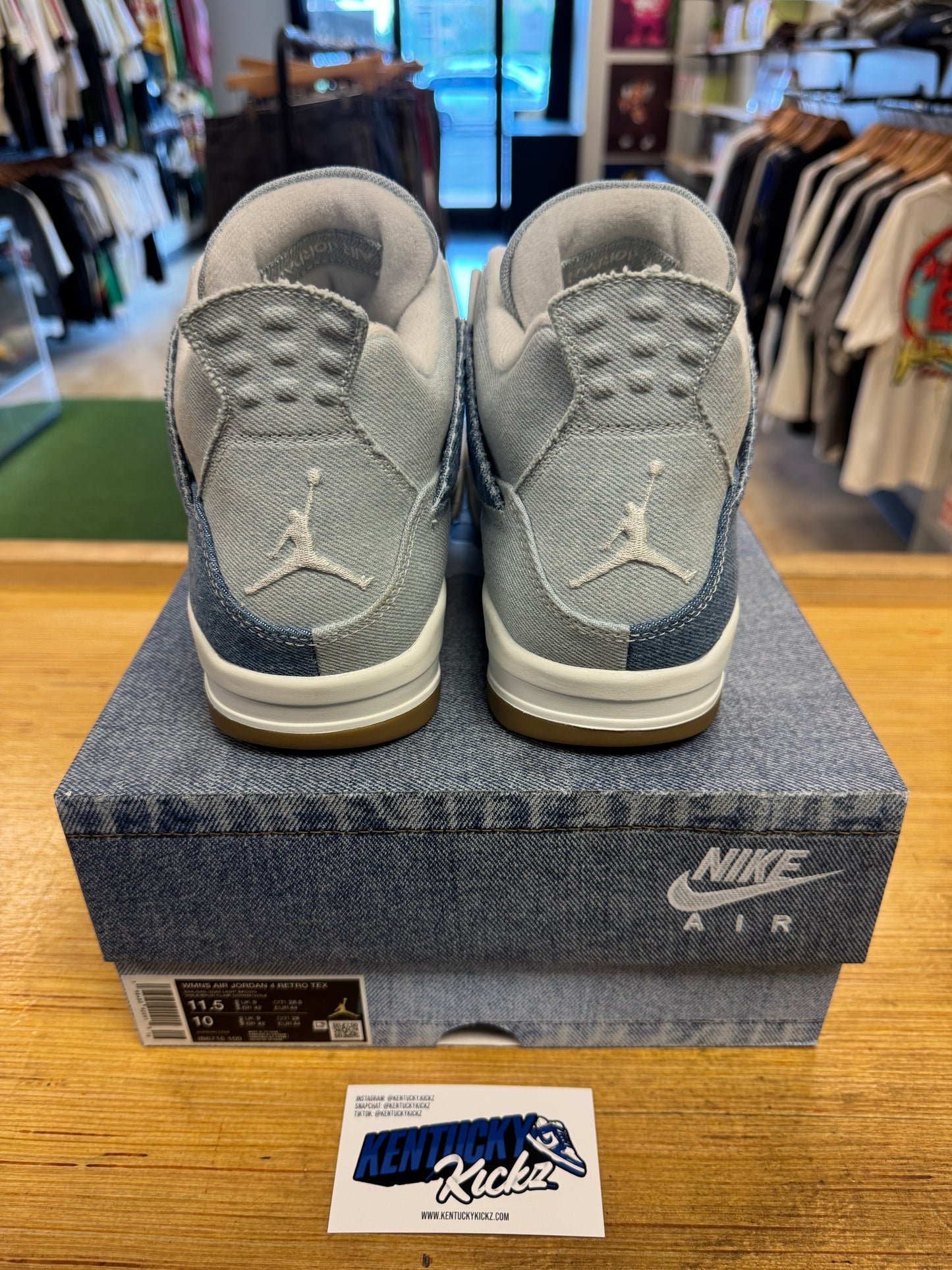 Jordan 4 Retro TEX “Denim Worn Blue” (Sz 11.5W / 10 Men)