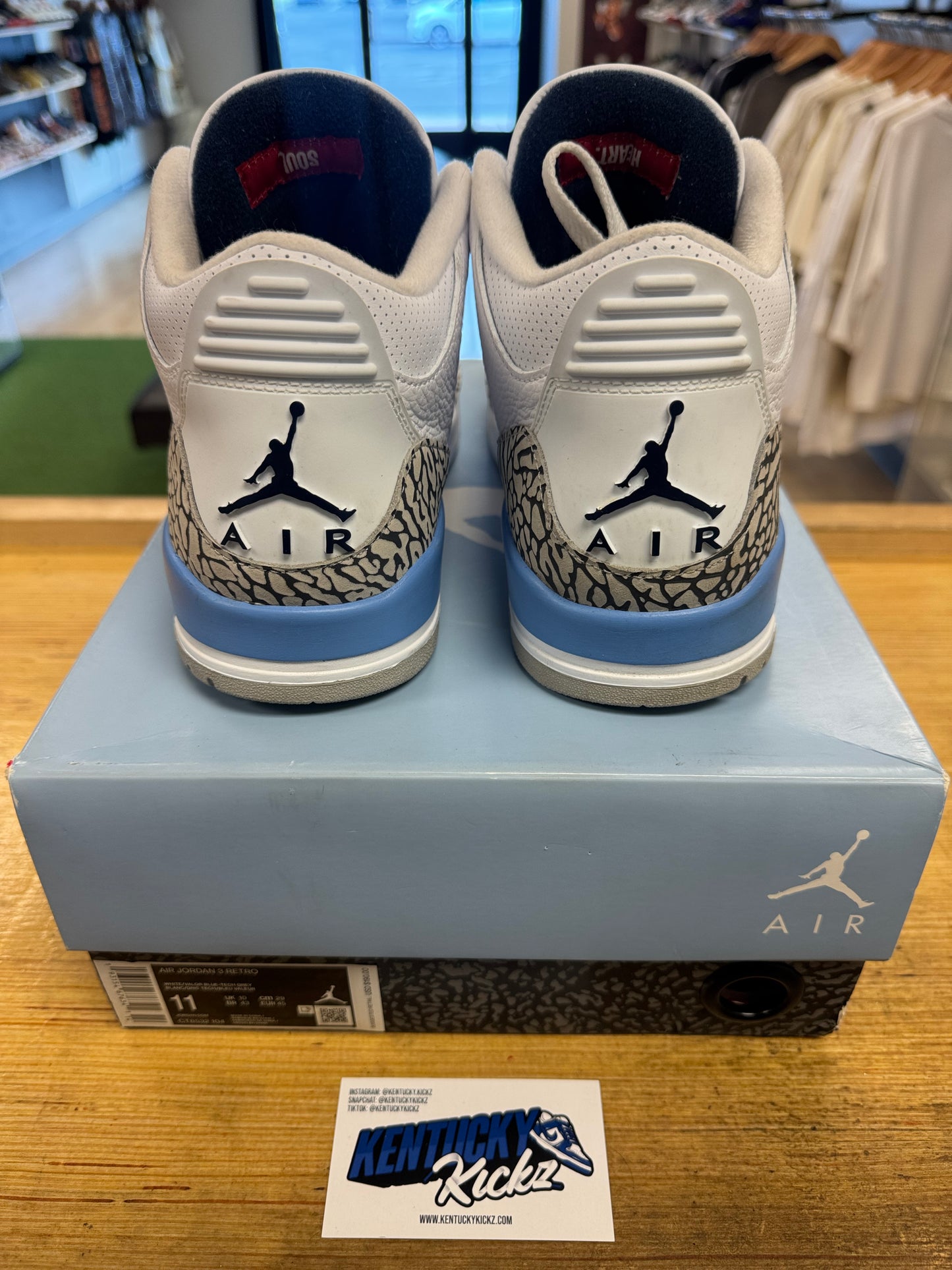 Jordan 3 Retro “UNC” (Sz 11)