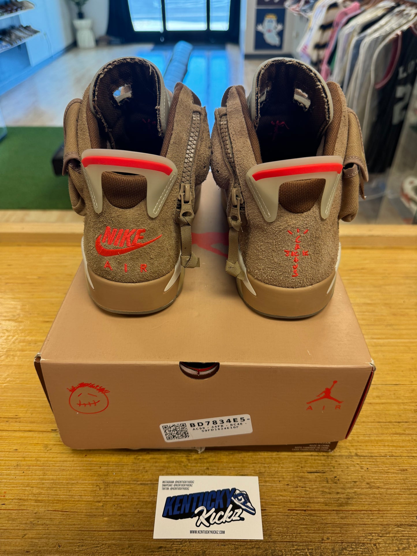 Jordan 6 Retro “Travis Scott British Khaki” (Sz 10)