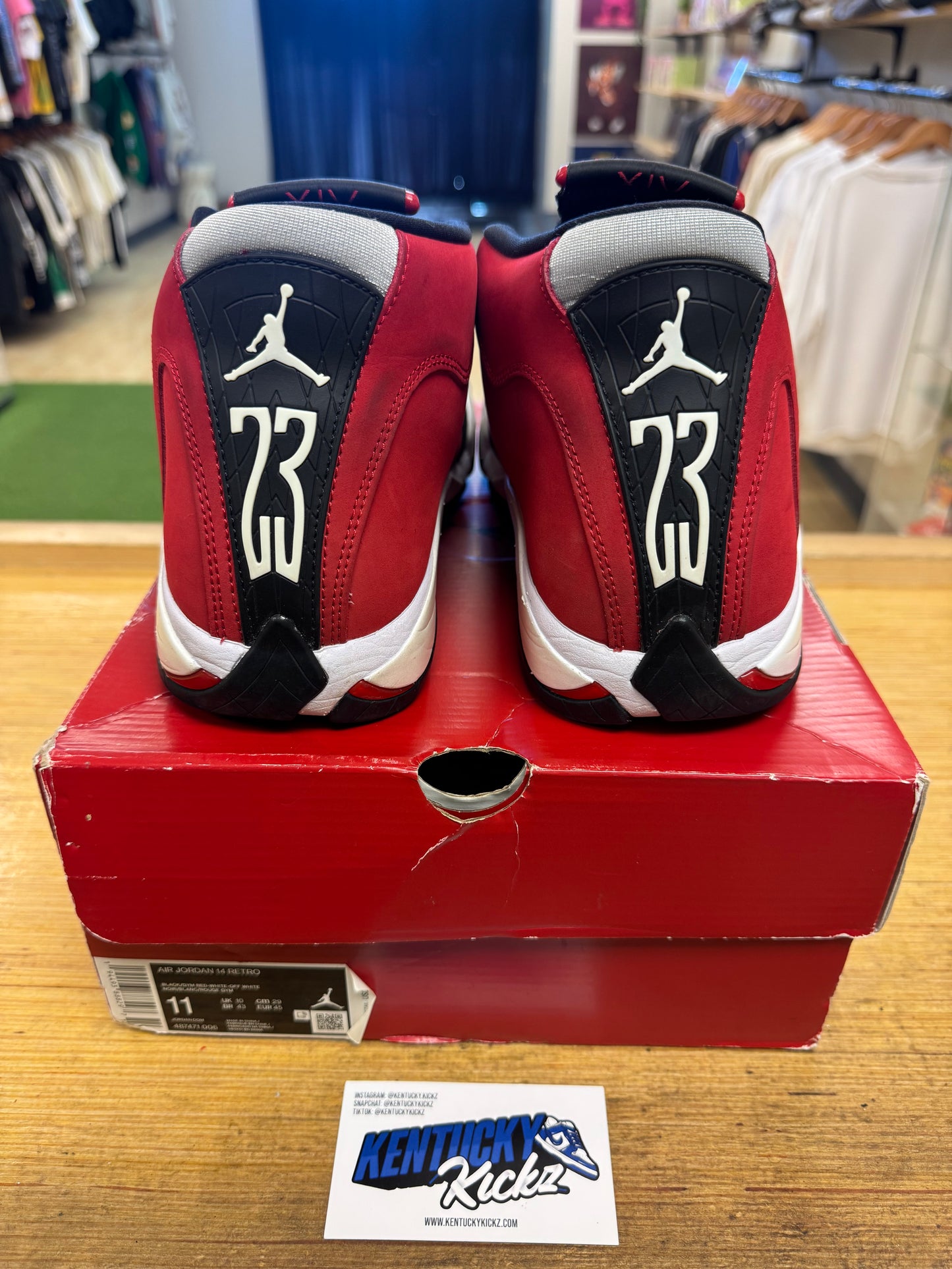 Jordan 14 Retro “Gym Red Toro” (Sz 11)