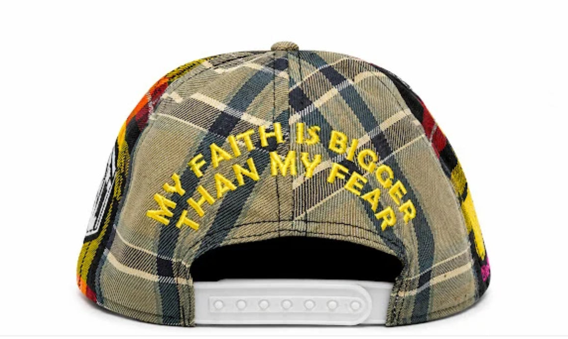 Abstract Repair Plaid SnapBack (Pink)