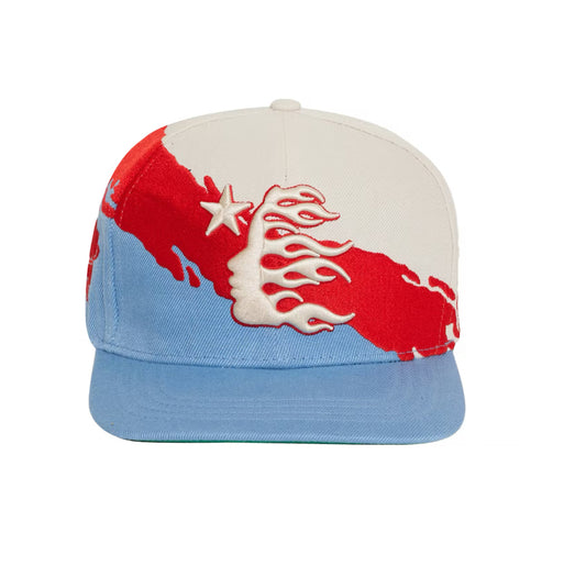 HELLSTAR Paintbrush Snapback Hat “Red/Blue”