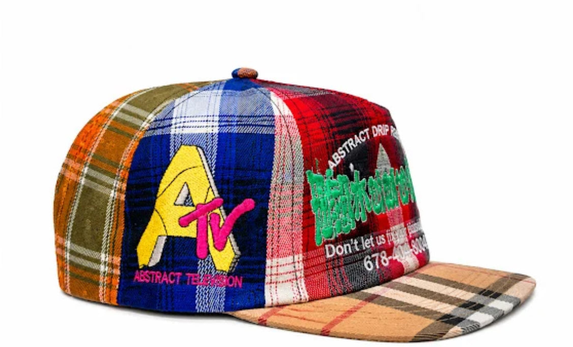 Abstract Repair Plaid SnapBack (Tan)