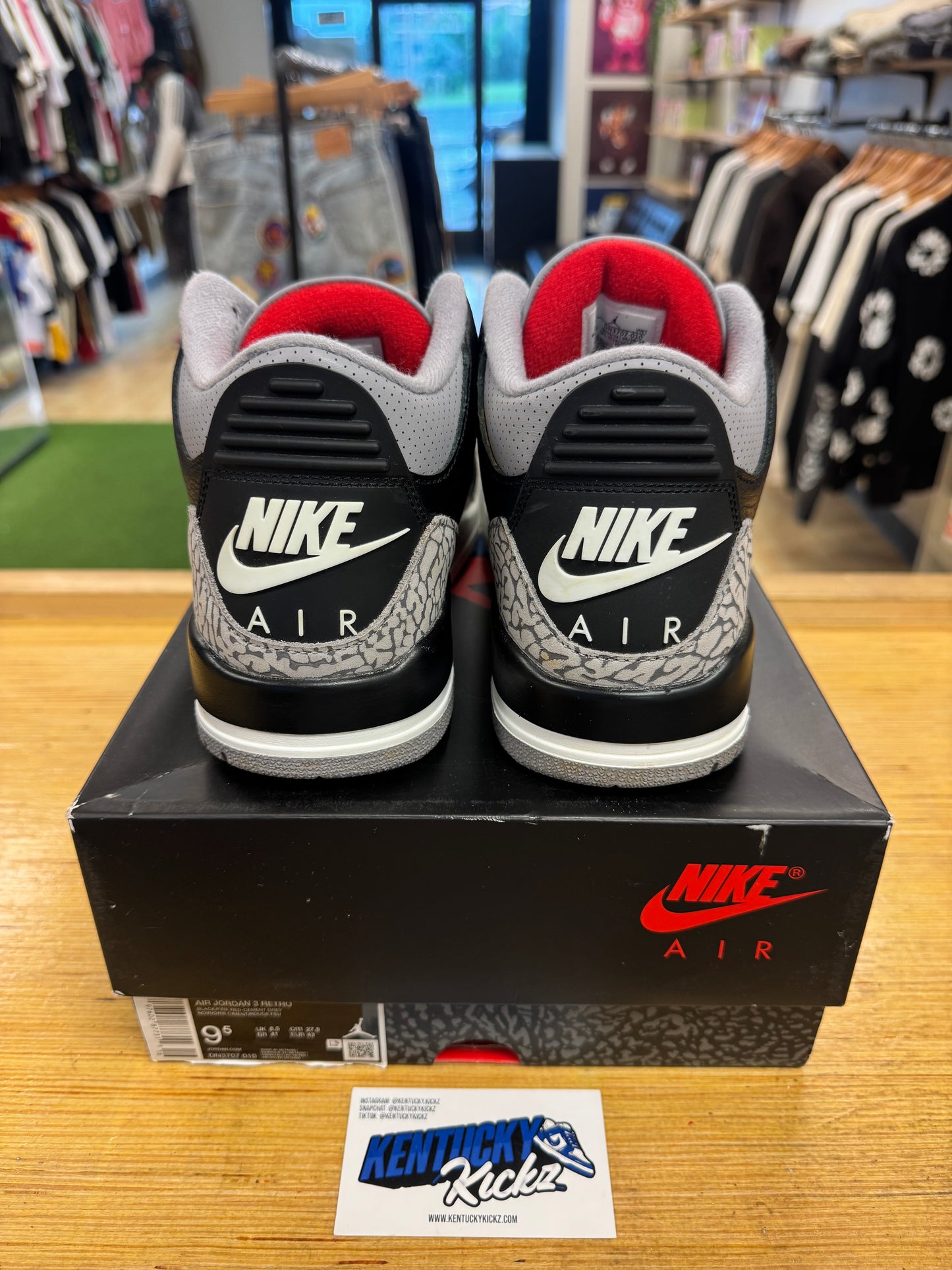 Jordan 3 Retro “Black Cement” 2024 (Sz 9.5)
