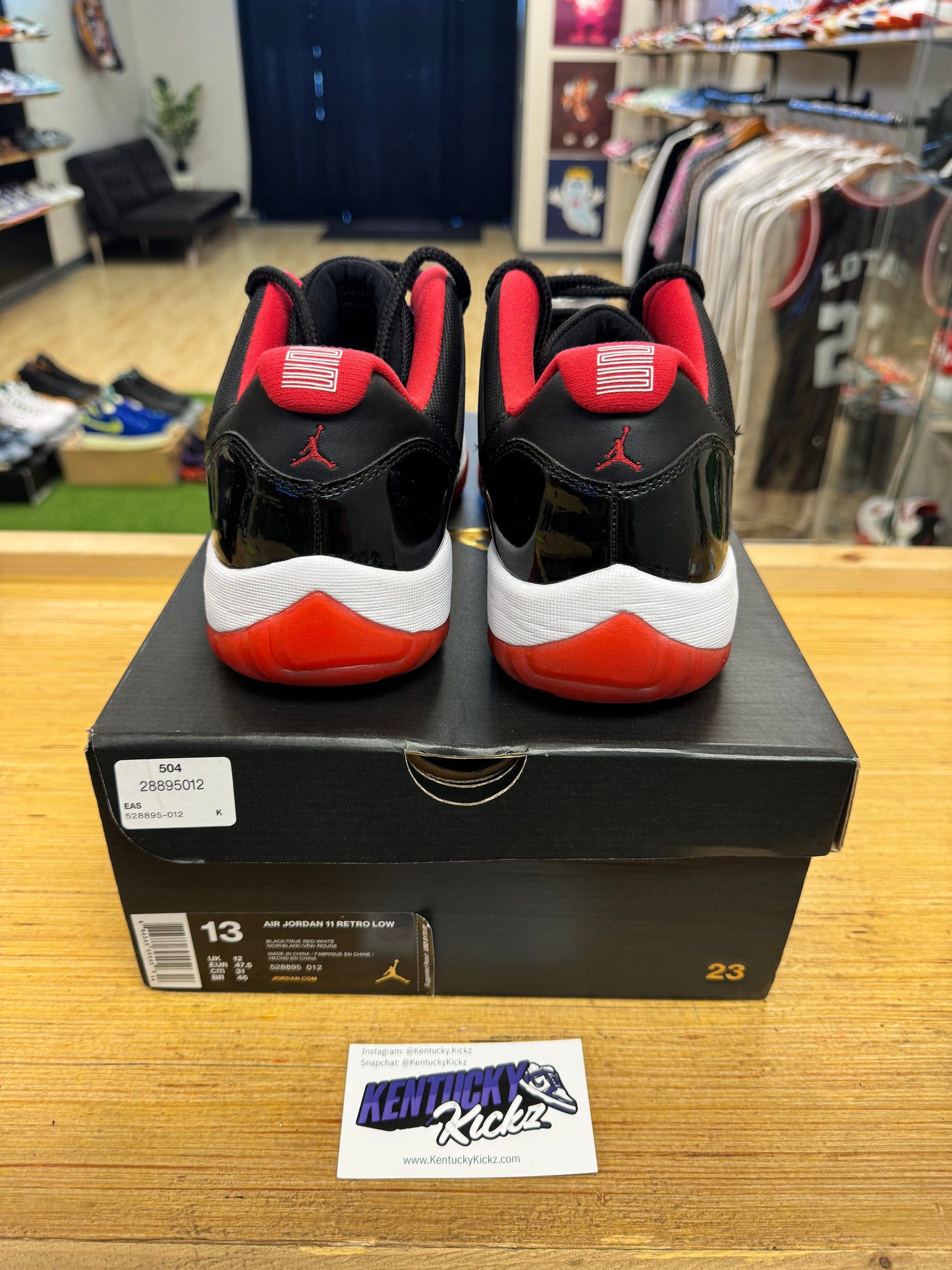 Jordan 11 Low “Bred” (Sz 13) (USED 1x)