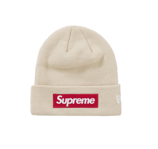 Supreme New Era Box Logo Beanie “Stone” (FW24)