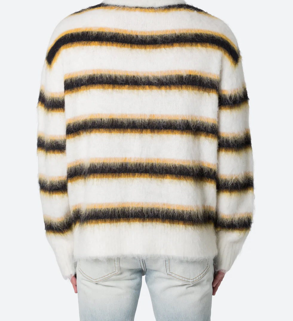 STRIPED MOHAIR SWEATER