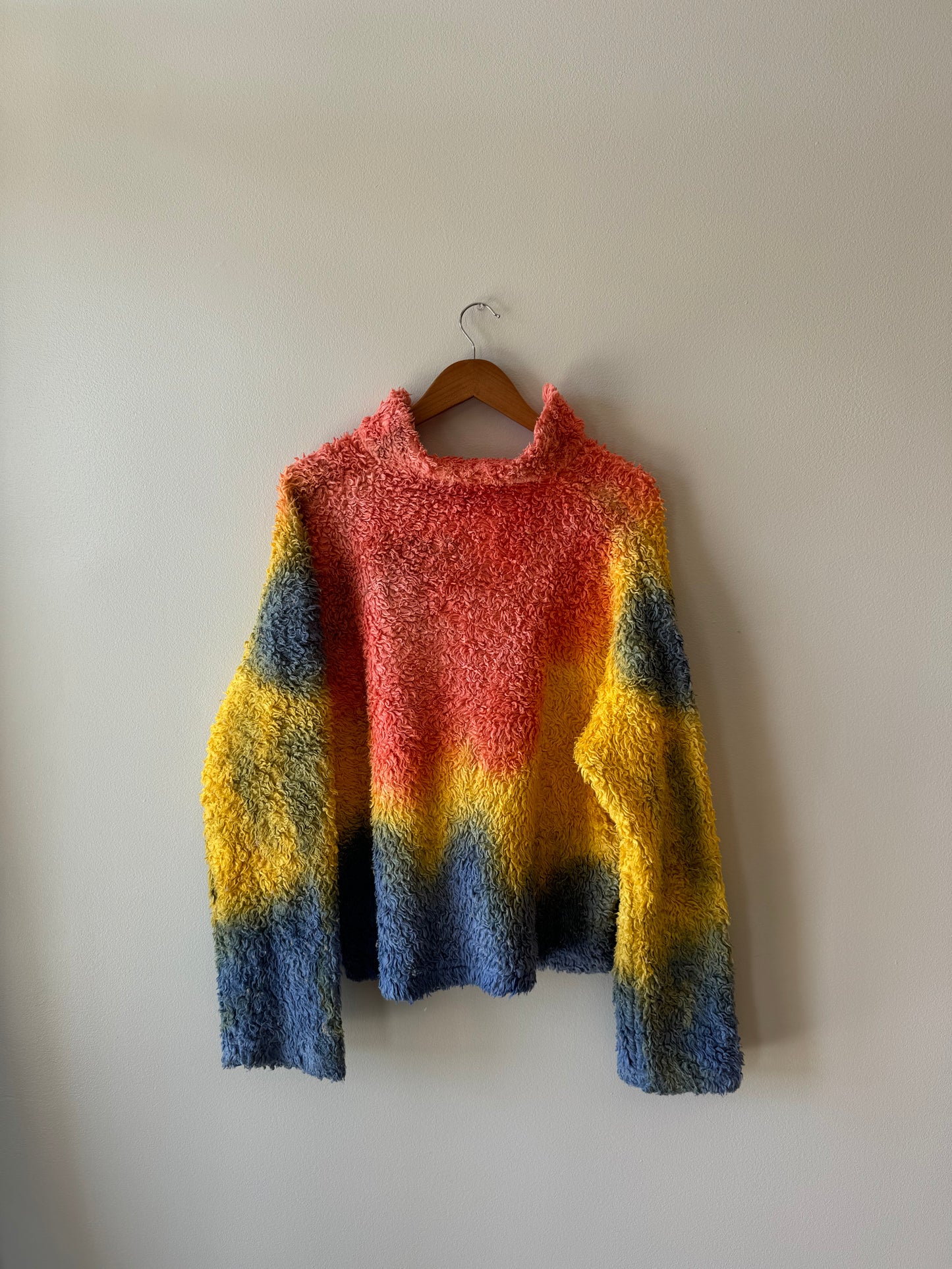 TIE DYE SHERPA PULLOVER