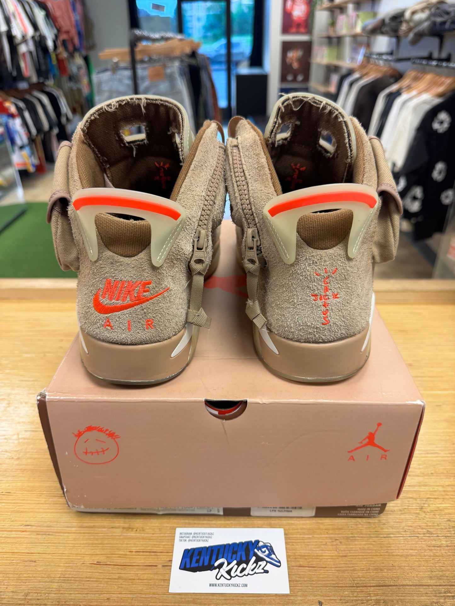 Jordan 6 Retro “Travis Scott British Khaki” (Sz 12)