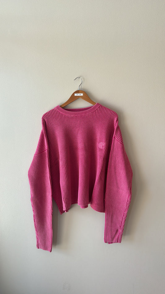 “ELYSIAN” FADED WASHED KNIT (PINK)