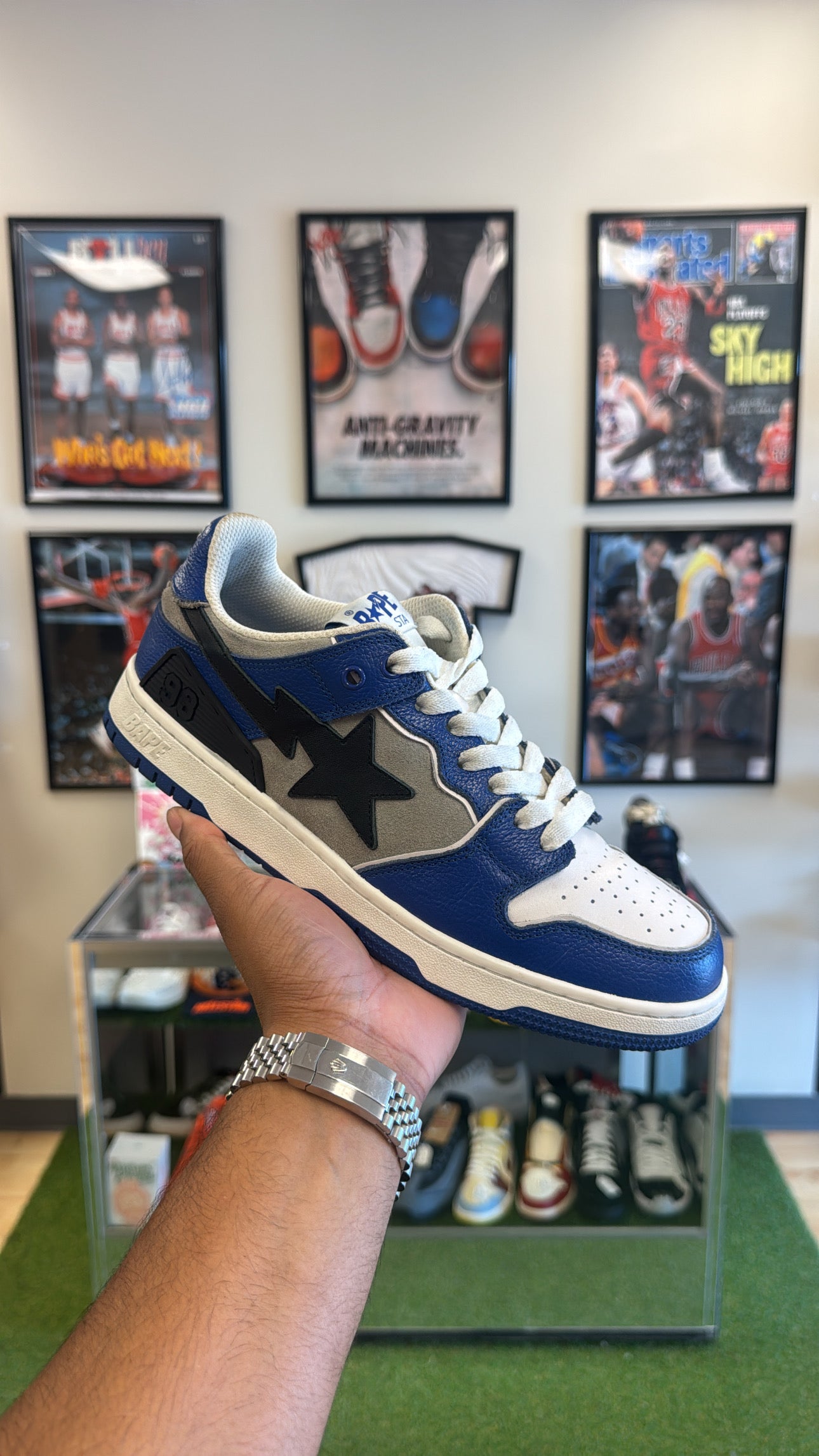 Bathing Ape Bape SK8 Sta “Blue Grey