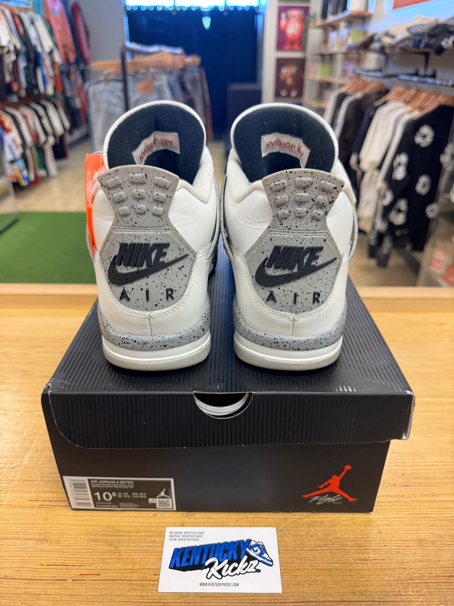 Jordan 4 Retro “White Cement” 2025 (Sz 10.5)