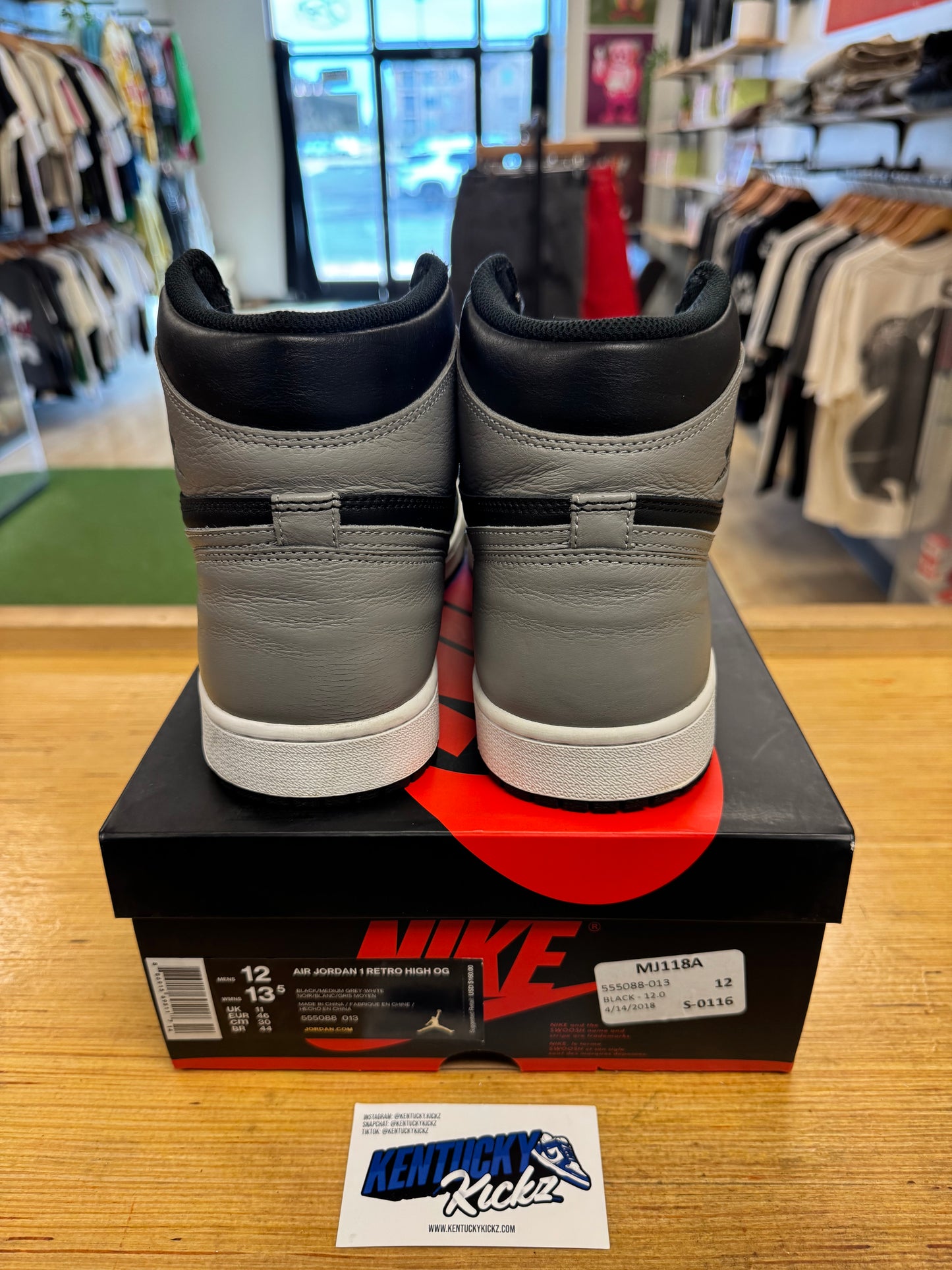 Jordan 1 Retro High “Shadow” 2018 (Sz 12)