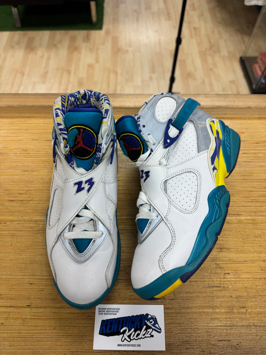 Jordan 8 Retro “White Aqua” (Sz 9W / 7.5 Men)