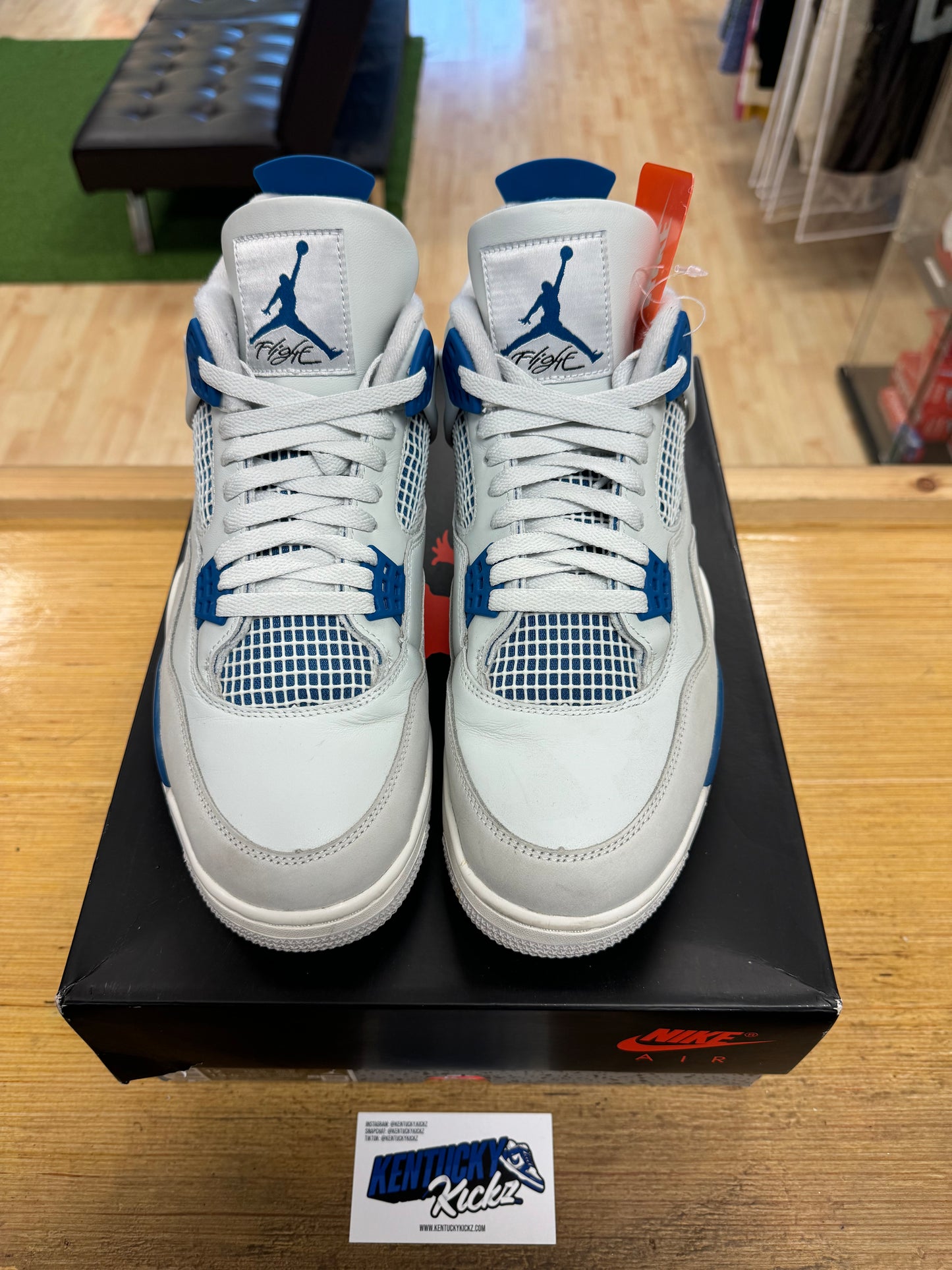 Jordan 4 Retro “Military Blue” (Sz 12)