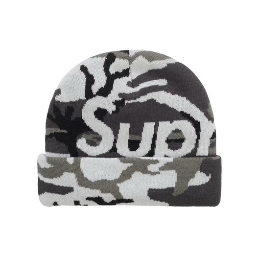 Supreme Camo Logo Beanie “FW25” (Snow Camo)