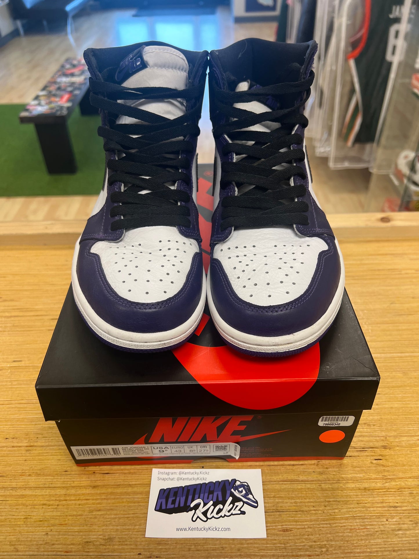 Jordan 1 Retro “Court Purple” (Sz 9.5) (USED 1x)