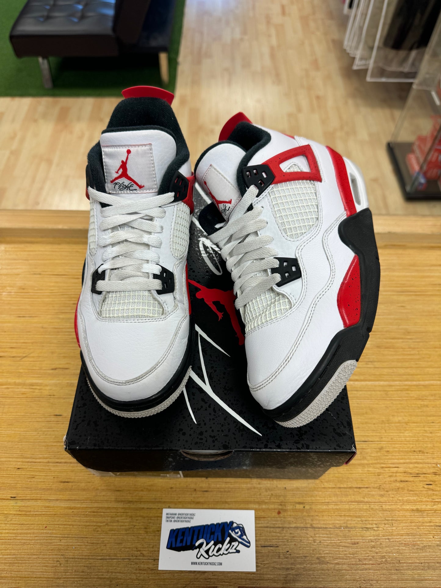 Jordan 4 Retro “Red Cement” (Sz 7Y)