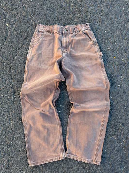 “VINTAGE” Faded Brown Carhartt Jeans - 34 x 32