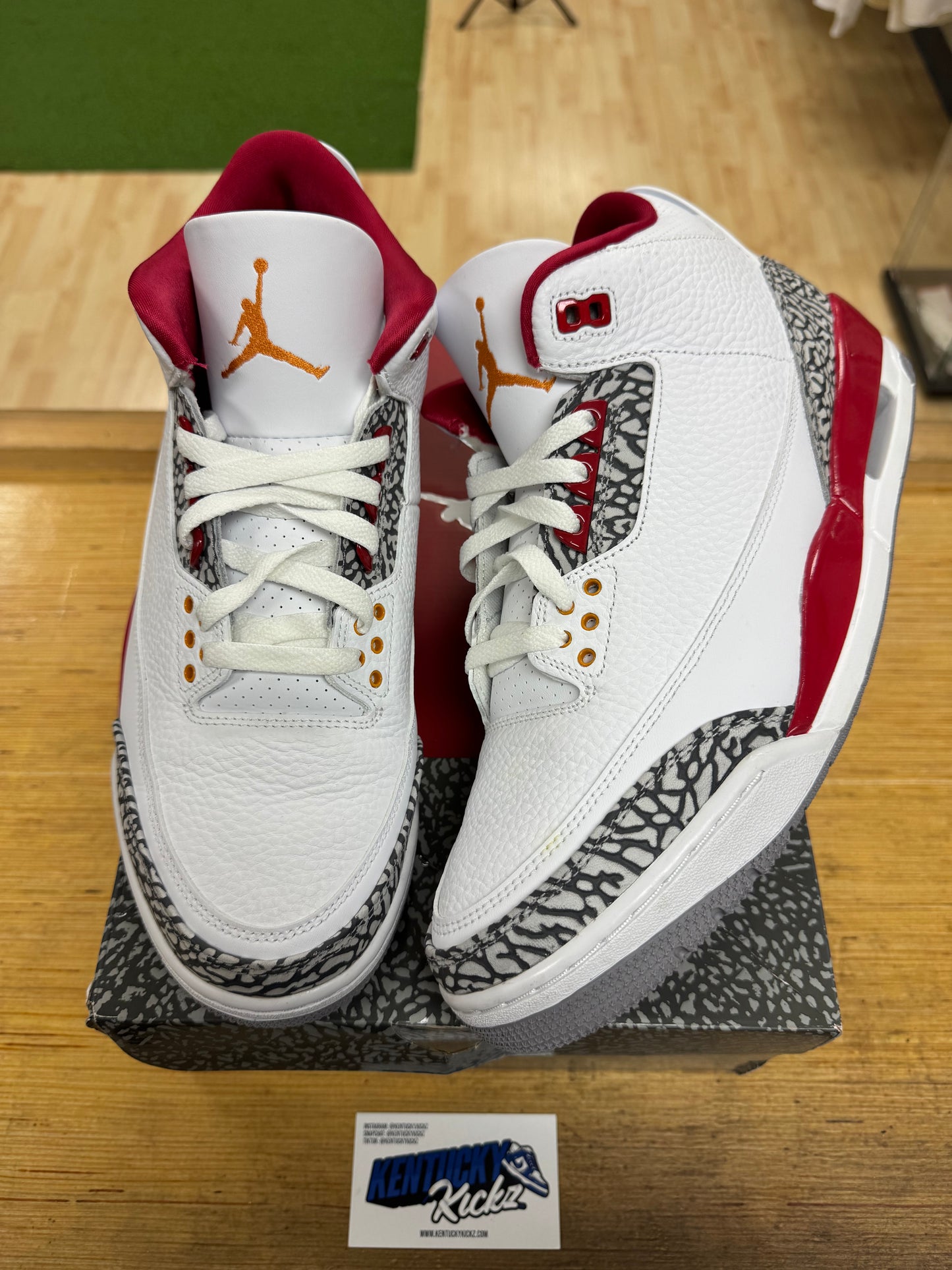 Jordan 3 Retro “Cardinal Red” (Sz 12)