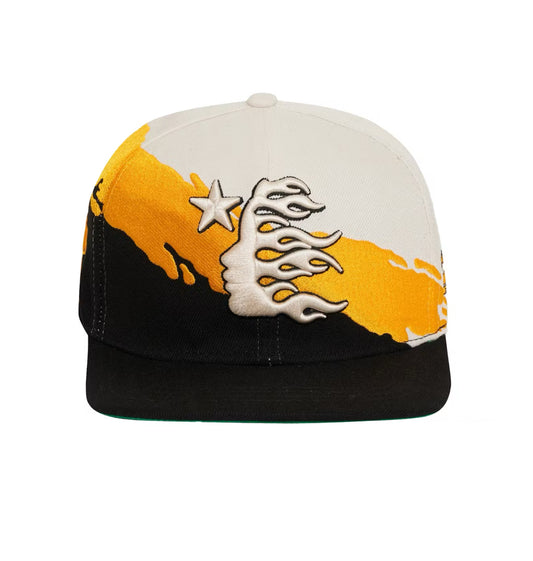 HELLSTAR Paintbrush Snapback Hat “Orange/Black”