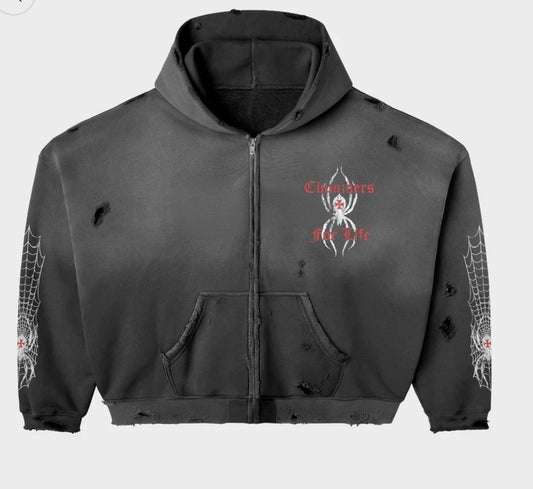 “HMDD” BLACK WIDOW ZIP UP
