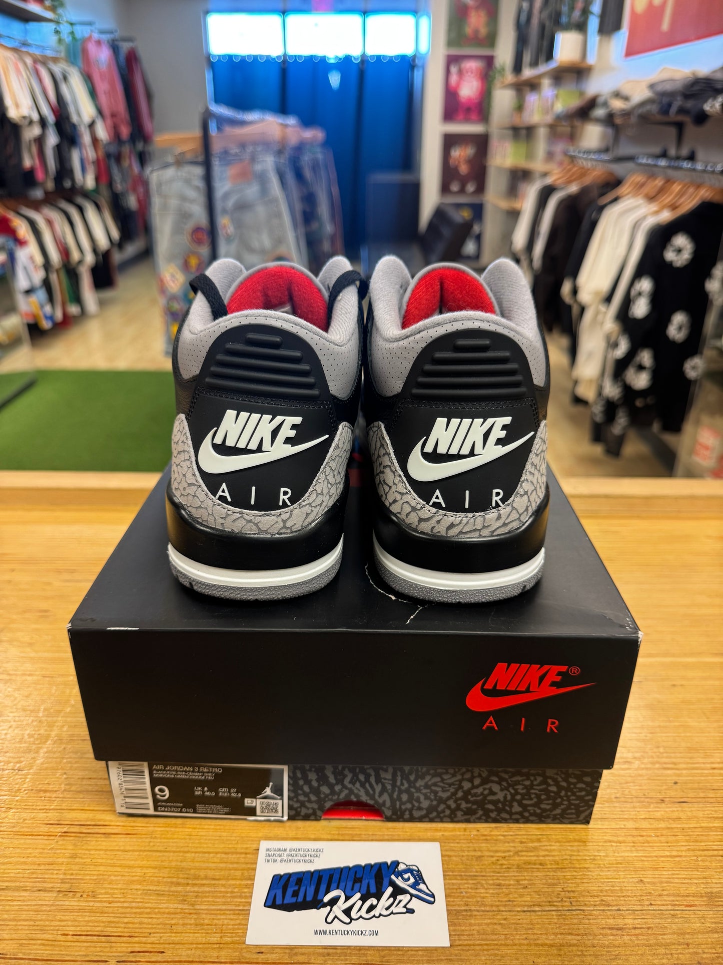 Jordan 3 Retro “Black Cement” 2024 (Sz 9)