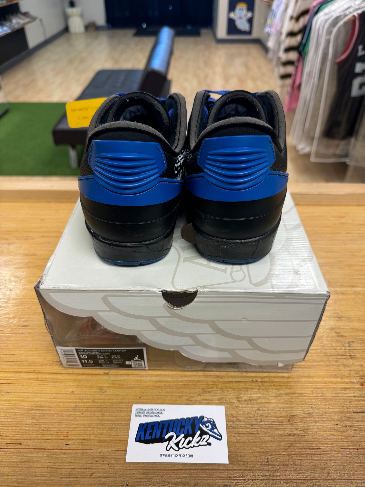 Jordan 2 Low SP “Off-White Black Blue” (Sz 10)