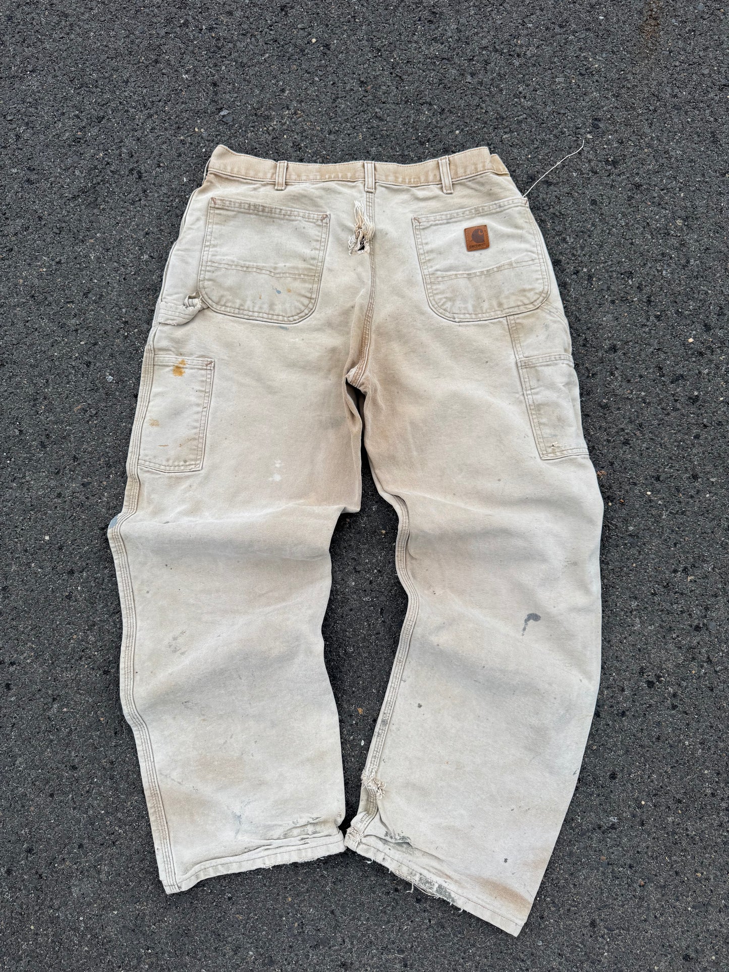 “VINTAGE” Faded Tan Carhartt Jeans - 35 x 32