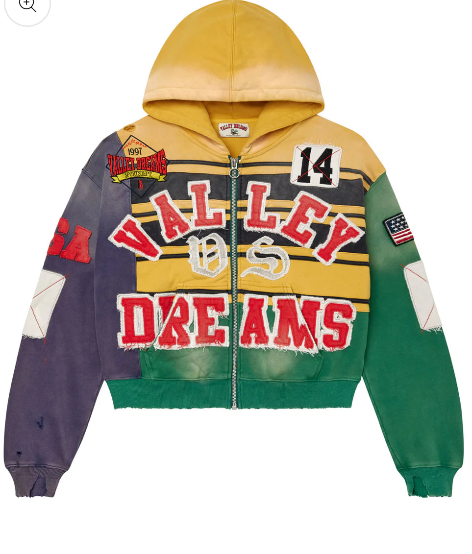 “VALE” COLLAGE ZIP UP [MARDI GRAS]