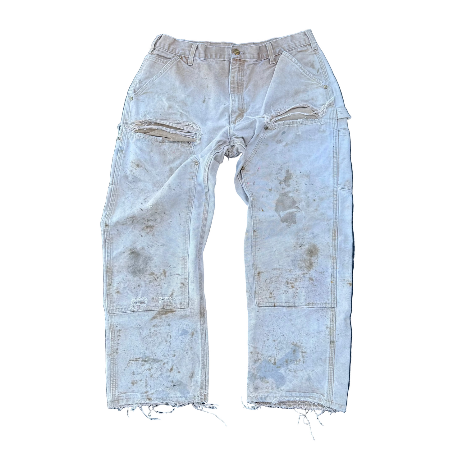 “VINTAGE” Faded Tan Carhartt Double knee Jeans - 36 x 30