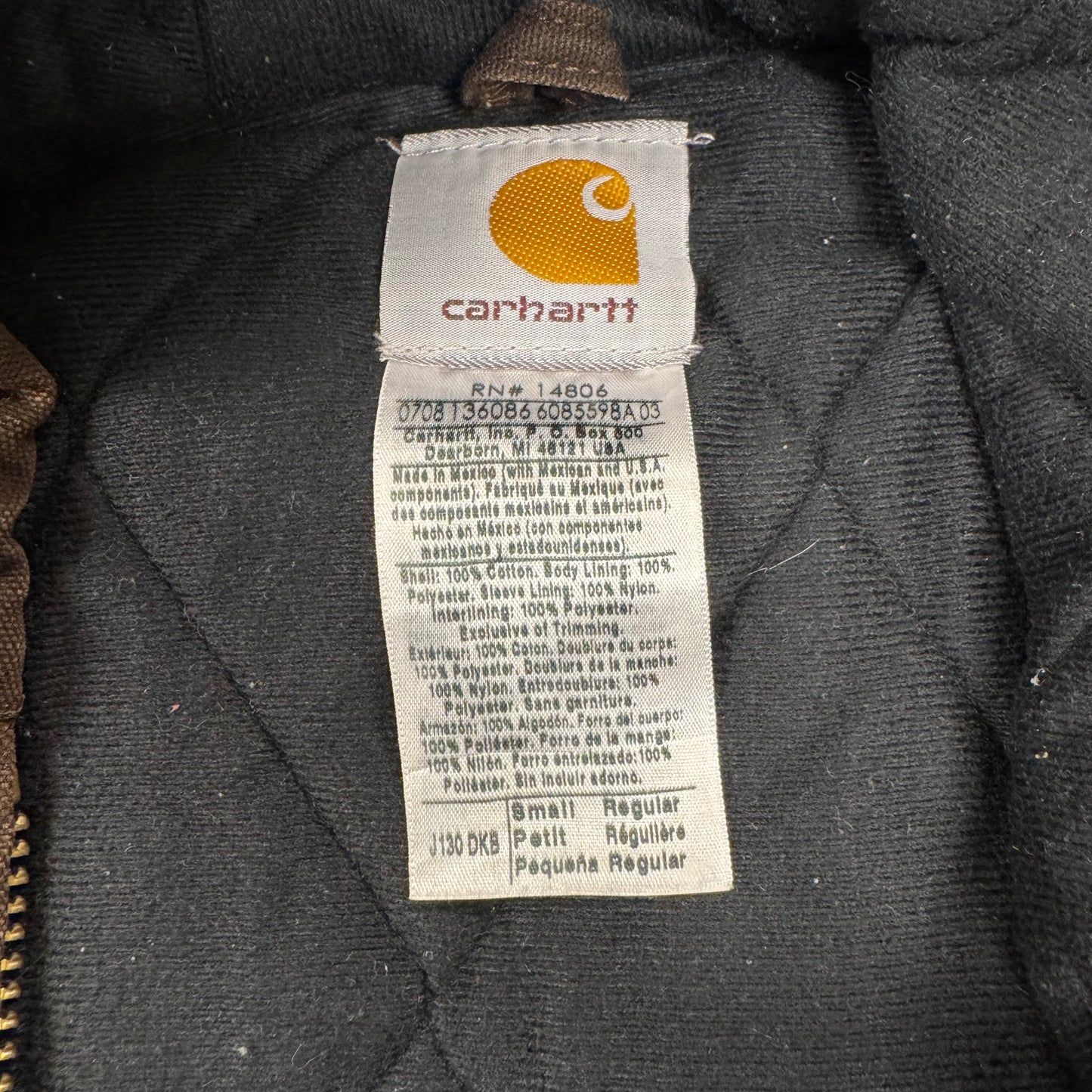 “Vintage” Carhartt Zip Hoodie Jacket (Brown)