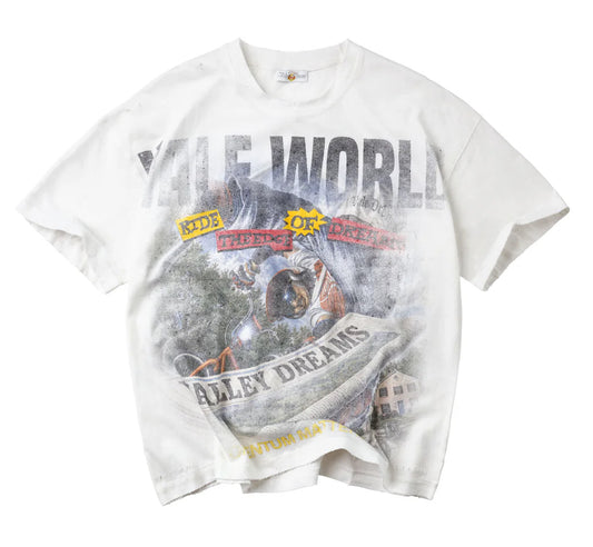 “VALE” NEWSPAPER TEE (white)