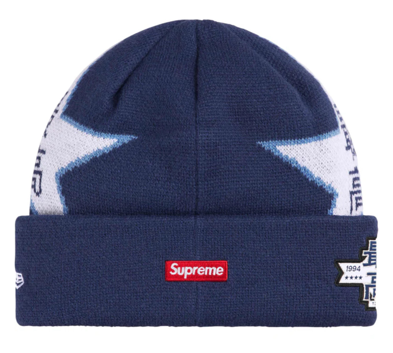 “Supreme” New Era® Stars Beanie (Navy)