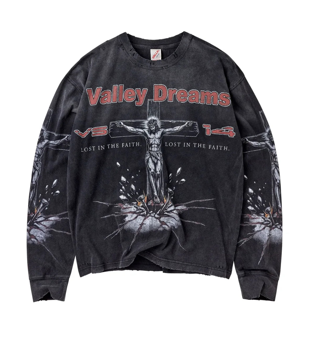 VALE FOREVER CONCRETE CROSS L/S (BLACK)