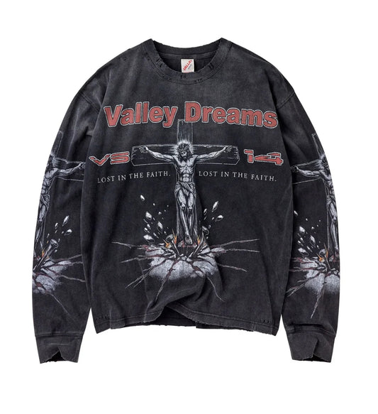 VALE FOREVER CONCRETE CROSS L/S (BLACK)