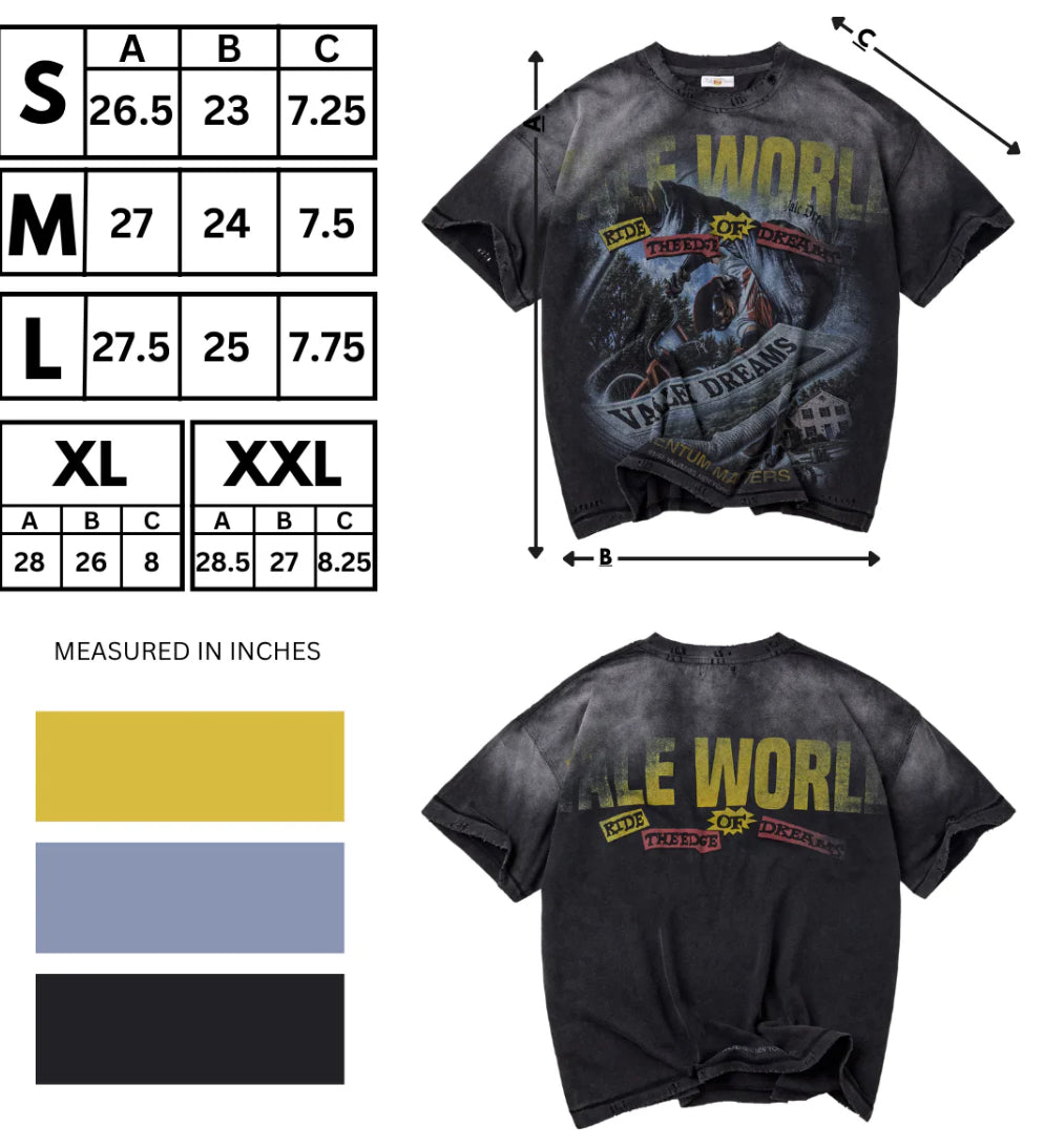 “VALE” NEWSPAPER TEE (black)