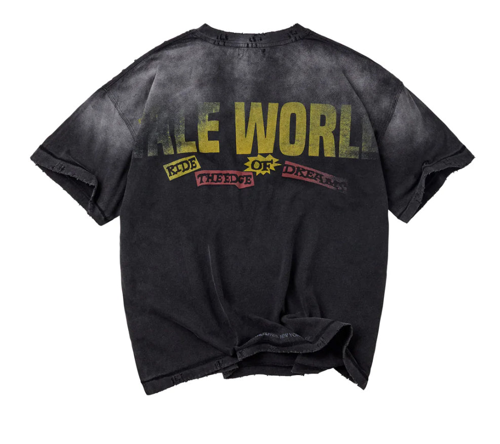 “VALE” NEWSPAPER TEE (black)