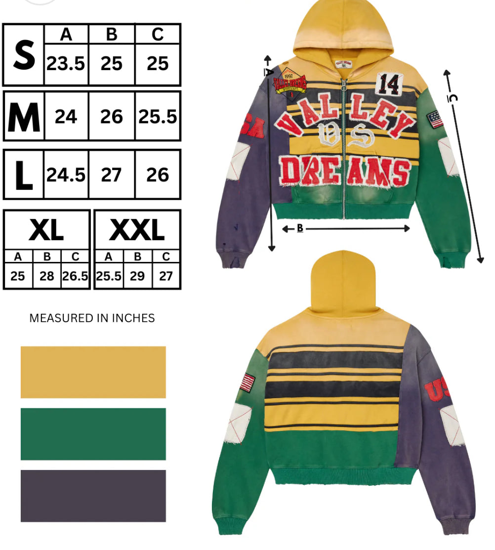 “VALE” COLLAGE ZIP UP [MARDI GRAS]