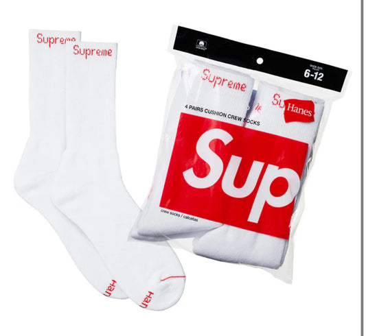 Supreme Hanes Crew Sock (Pair / 2 socks)