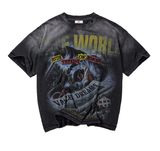 “VALE” NEWSPAPER TEE (black)