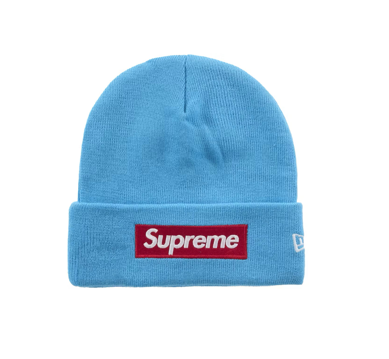 Supreme New Era Box Logo Beanie “CYAN” (FW25)