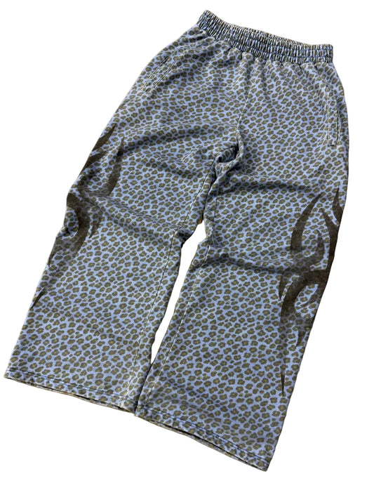 “END DAYS” Blue Leopard Heel Drags