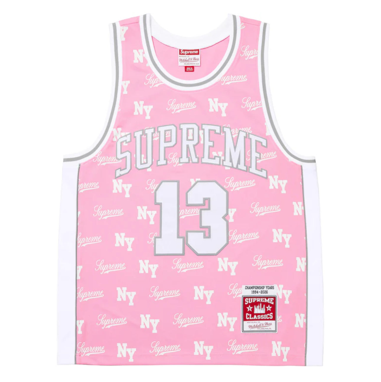 “Supreme” Mitchell & Ness® Monogram Basketball Jersey