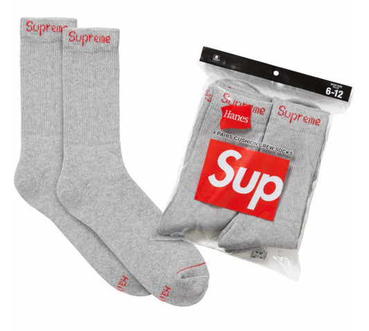 Supreme®/Hanes® Crew Socks (Pair / 2 socks)