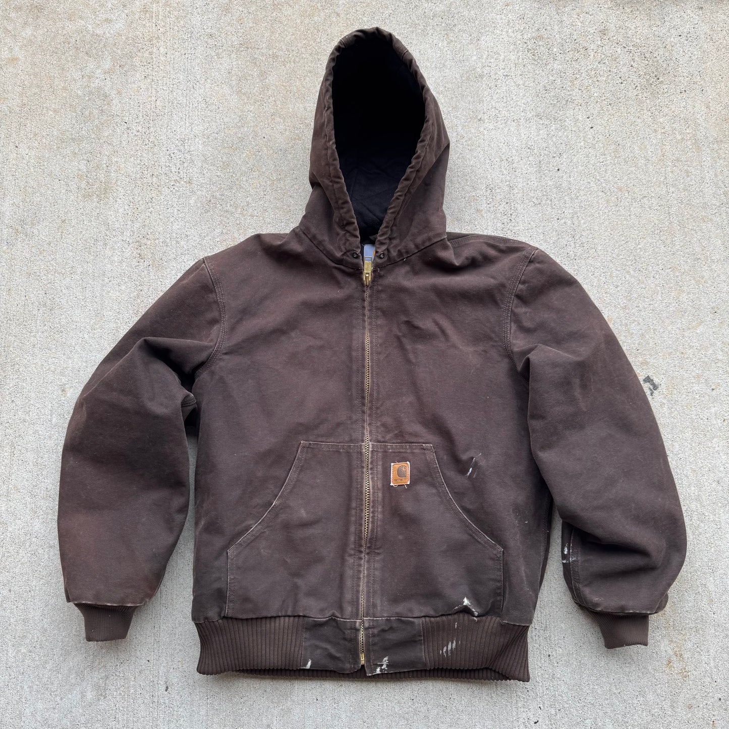 “Vintage” Carhartt Zip Hoodie Jacket (Brown)