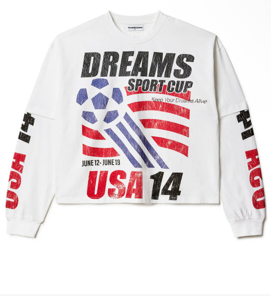 USA14 WHITE LONGSLEEVE