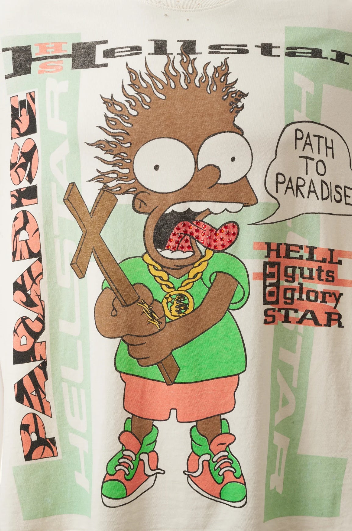 “HELLSTAR” Cartoon Cross Tee