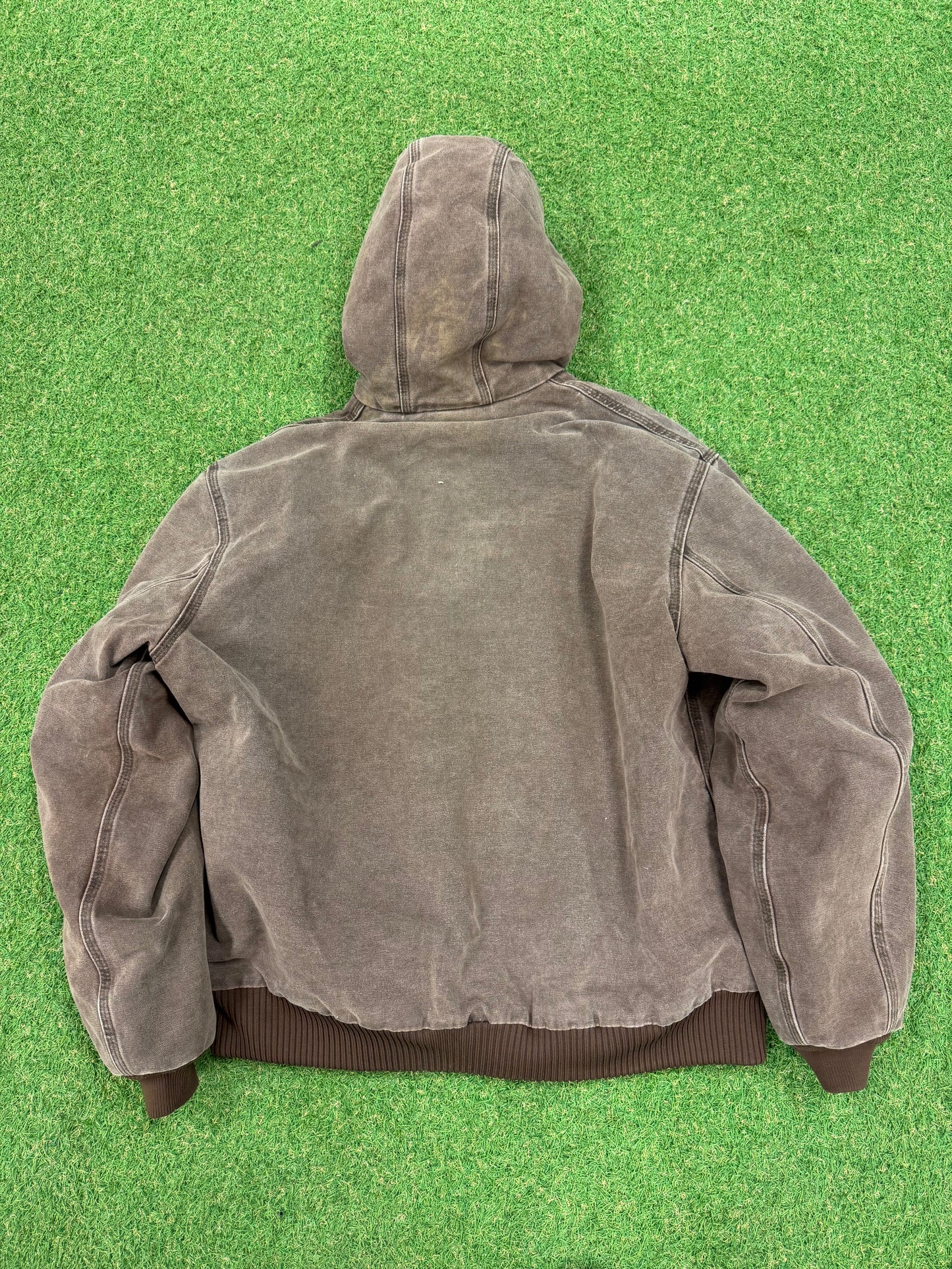 “Vintage” Carhartt Zip Hoodie Jacket (Brown)